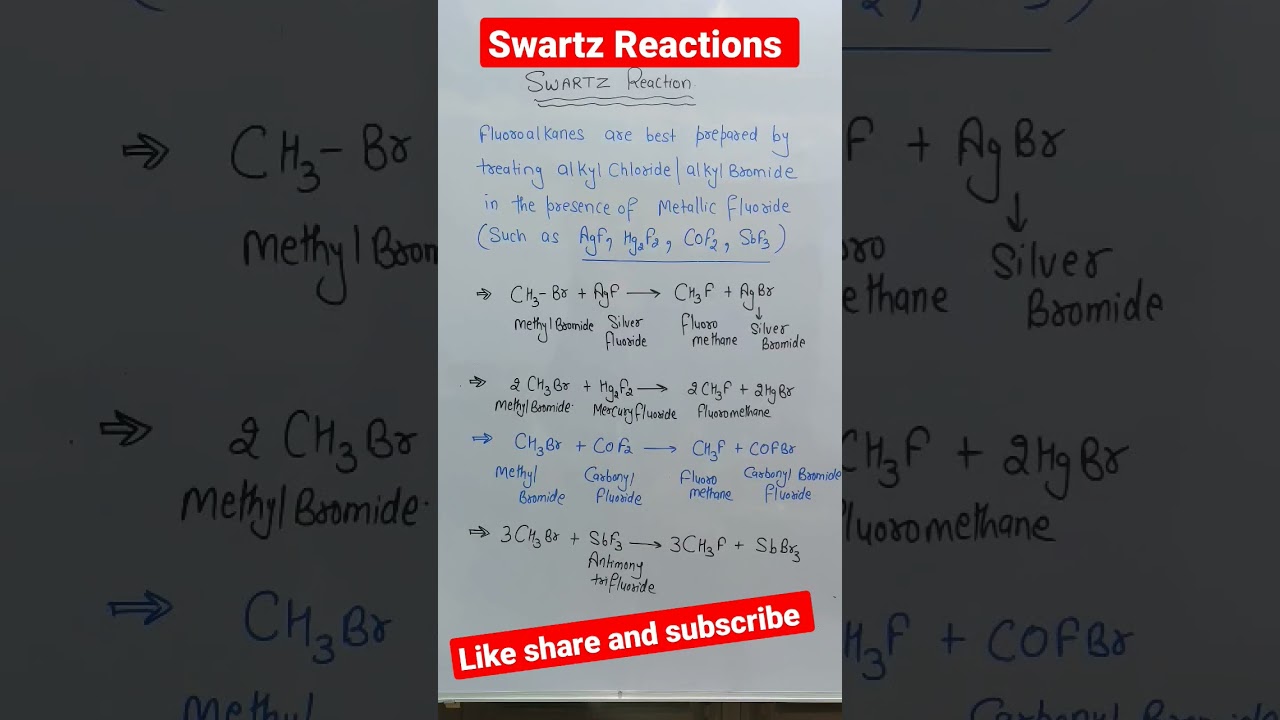 Haloalkanes And Haloarenes Class 12 Chemistry Swartz Reactions Trick haloalkanes-and-haloarenes-class-12-chemistry-swartz-reactions-trick