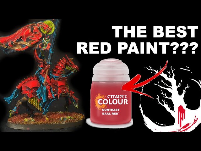 Contrast Baal Red on Leadbelcher spray demo Fresh Tips mini painting  tutorial 