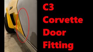 C3 Corvette Door  Fitting a Door on a C3 Corvette