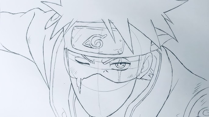 Como Desenhar o kakashi vs obito uchiha 