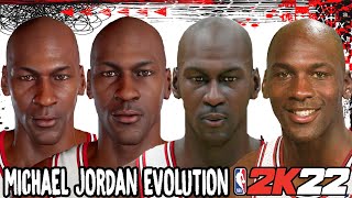 Michael Jordan Ratings and Face Evolution (NBA 2K2 - NBA 2K22)