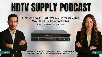 A-Neuvideo ANI-4K-VW 1x4 Hdmi 4k Video Wall Splitter (Cascadable)