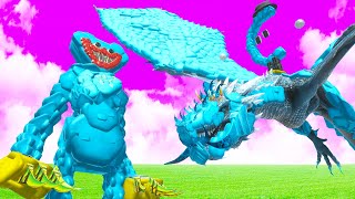 We Battled the Ctop Ice Dragon and Huggy Wuggy in Animal Revolt Battle Simulator Multiplayer!