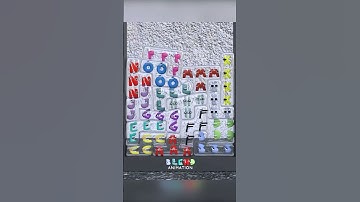 ALPHABETLORE #shorts  #blender #games #tetris #tetrisgame #softbody #puzzle #alphabet #alphabetlore