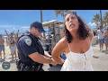 Entitled Woman Arrested After Harassing Beach Vendors | Karens Getting Arrested By Police