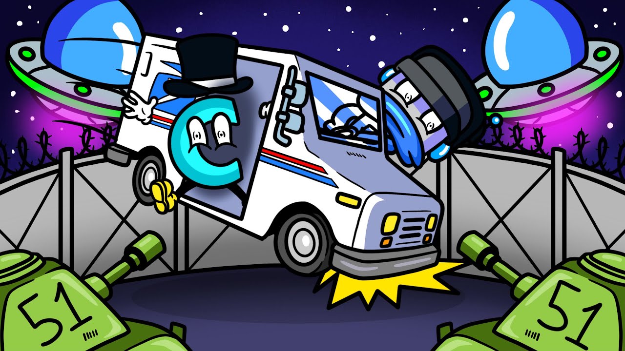 We Accidentally Invade Area 51 in Crash Delivery Car Destruction!