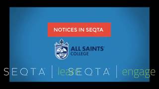 Seqta notices in Learn and Engage