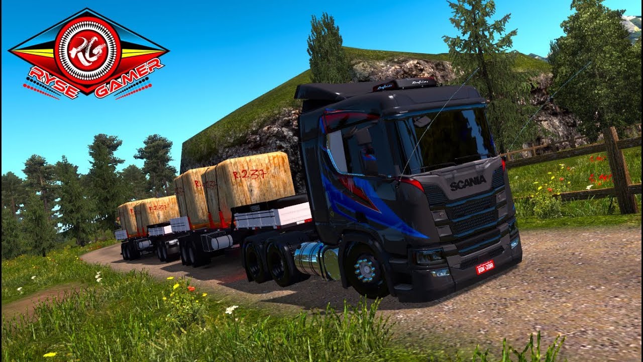 ETS2 1.34 MOD DOWNLOAD, NEW SCANIA R/S EDIT ESTILO BR COM VARIOS OPCIONAIS + SKINS GRAFITADAS