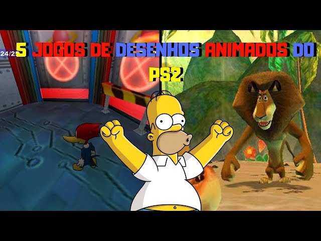 5 JOGOS DE DESENHOS ANIMADOS NO PS2 