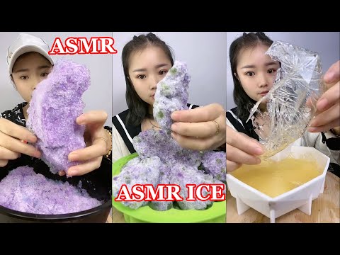 [ASMR] ice eating | hard ice, and shaved ice, crunchy sound | SATISFYING ice | 얼음먹방 氷を食べる # 22