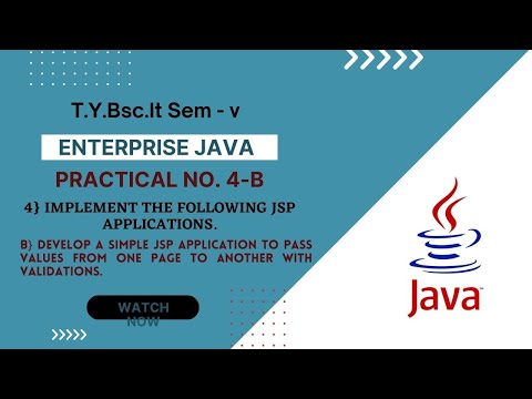 Enterprise Java Practical 4-B | Implement the following JSP applications. | Step By Step Guide.