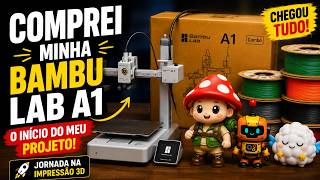 Comprei minha Bambu Lab A1 Combo! O início do meu projeto de Impressão 3D .🚀