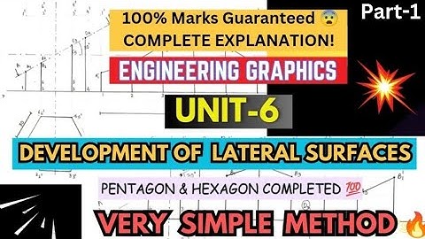 Engineering Graphics Unit-6 Development of Lateral Surfaces | Part-1 | SPPU PATTERN |@HK_OFFICIAL_