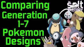 Comparing Generation 1-7 Pokemon designs