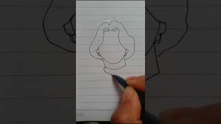 طريقة سهله لرسم جونغكوك للمبتدئين #shorts #شورت #fyp