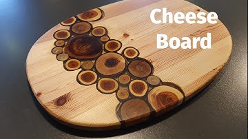 How to make a Cheese Board // Cutting Board // Serving platter with Epoxy and Yew Wood inlays