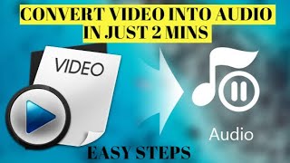 HOW TO CONVERT VIDEO INTO AUDIO/MP3 USING FILMORA X | IN 2 MINS