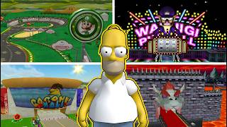 6 Mario Kart Tracks In The Simpsons Hit And Run - Mod Gameplay