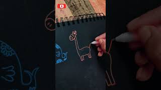 How to draw cute Giraffe| How to draw a cartoon Giraffe #shorts