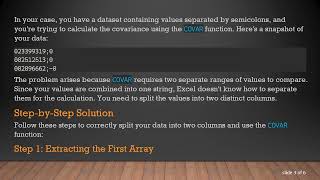 Resolving the COVAR Function Issue in Excel: Understanding Semicolon Separation