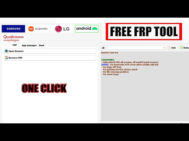Samsung FRP Tool 2023 MTK Qualcomm Erase FRP, Data format/Factory reset,  MTP Bypass, Adb FRP Reset 