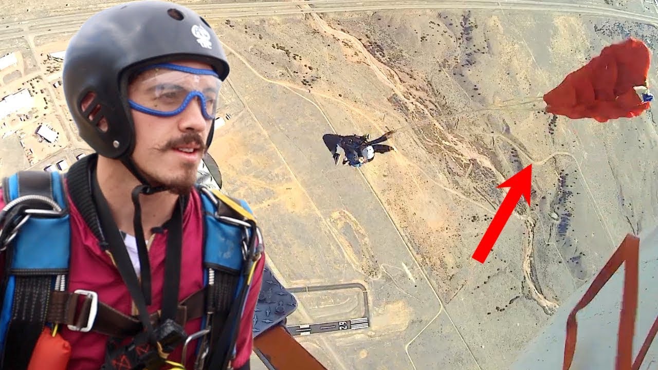 HER PARACHUTE WAS TANGLED! YouTube