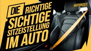 Die Richtige Sitzeinstellung Im Auto Youtube