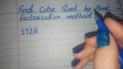 Cube Root by Prime Factorization Method | Find the Cube Root of 1728 by Prime Factorisation method