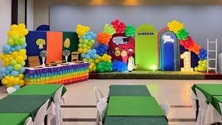 Char Rentals Deco: Hey Bear 1st Birthday Backdrop Decoration Fruits Vegetables