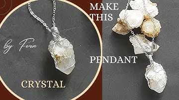 Crystal Pendant Wire Wrap/Odd Shape Crystal/ How to Set a Rough Crystal #RoughCrystal #CrystalJewel