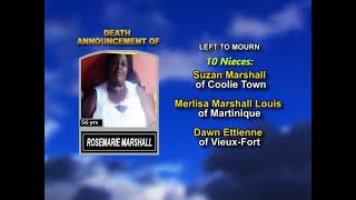 Rosemarie Marshall  ~ Long Obituary