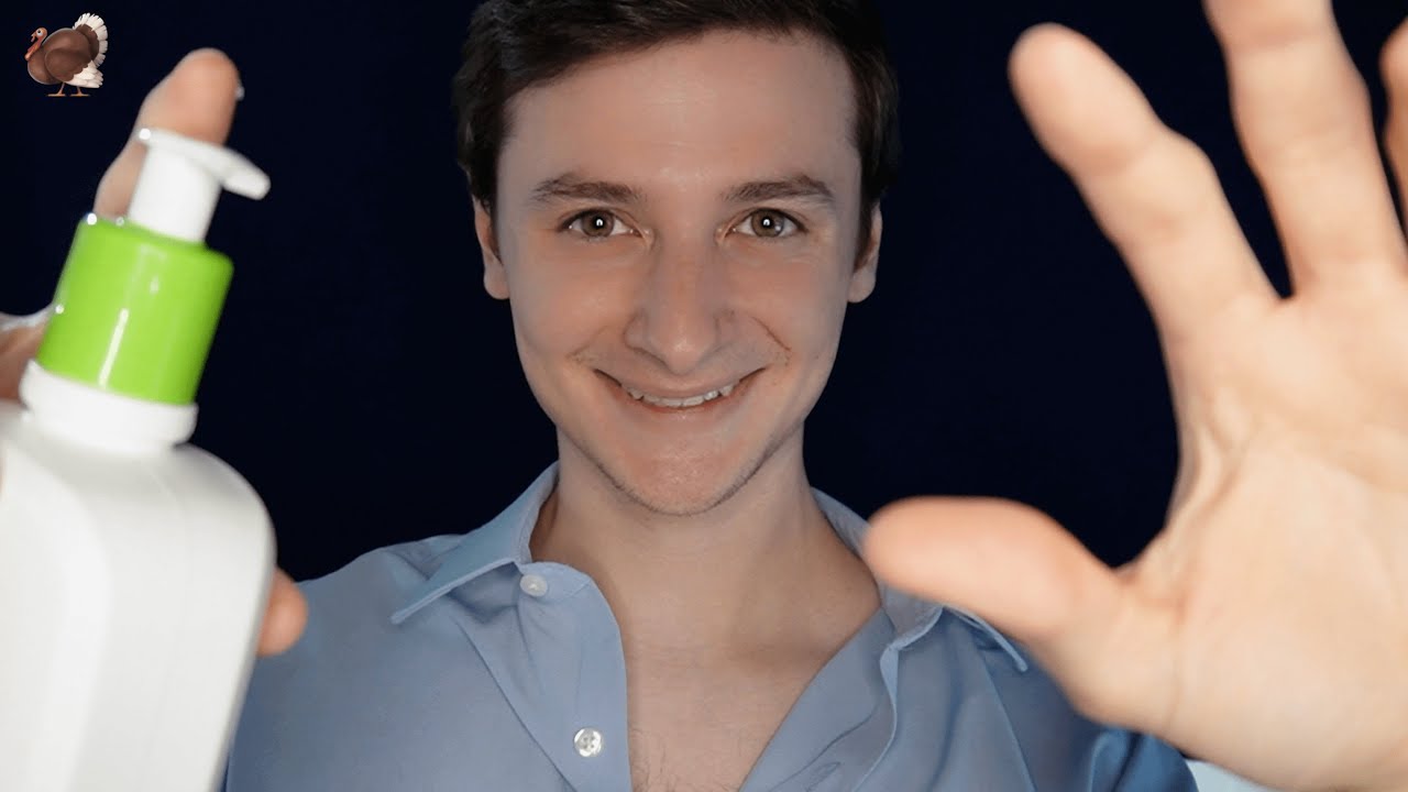 ASMR Massage Therapist gives YOU the TINGLES | Face Massage Roleplay | Friendsgiving Part 4/4