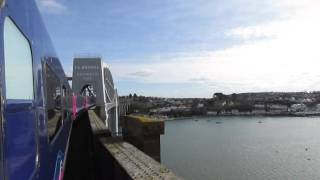 (HD) Crossing The Royal Albert Bridge, Saltash on a HST 16/02/16