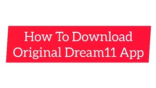 How To Download Original Dream11 App 2021 | #shorts #Dream11 #OriginalDream11 #shorts #Imrankhan screenshot 4