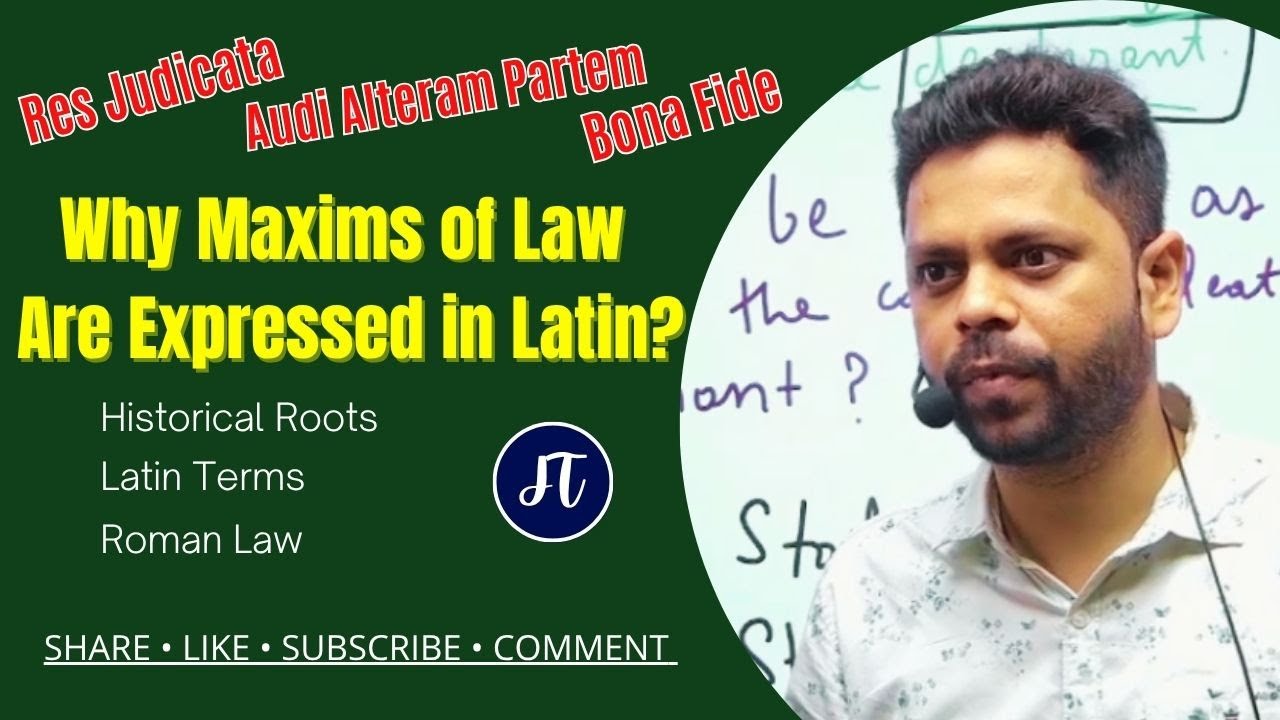 Why Maxims of Law Are Expressed in Latin? |  Explained for Judiciary & Law Students| By Sudhakar Sir