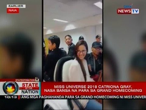 Miss Universe 2018 Catriona Gray, nasa bansa na para sa grand homecoming