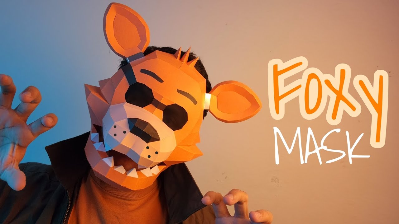 How to make a Foxy Mask using Paper - DIY FNAF Mask 