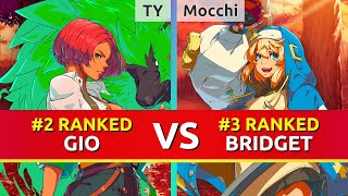 GGST ▰ TY (#2 Ranked Giovanna) vs Mocchi (#3 Ranked Bridget). Guilty Gear Strive