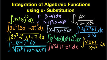 Integration of Algebraic Functions using u-Substitution (Live Stream)