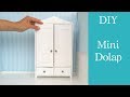 Mini Dolap yapımı / DIY Barbie dolap /Szafa dla Barbie-jak zrobić/Dollhouse Wardrobe /Doll furniture