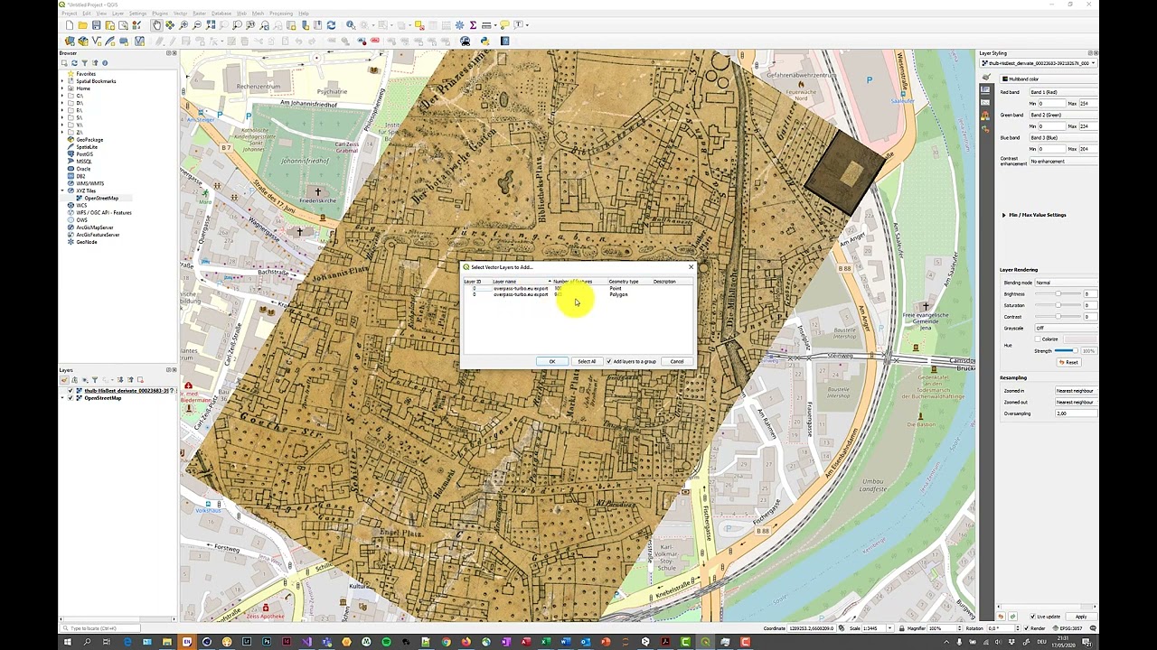 3D-Rekonstruktion (4/9): Gebäudedaten in QGIS importieren - YouTube