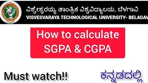 How to calculate VTU SGPA and CGPA | VTU guidelines | kannada | twins edu