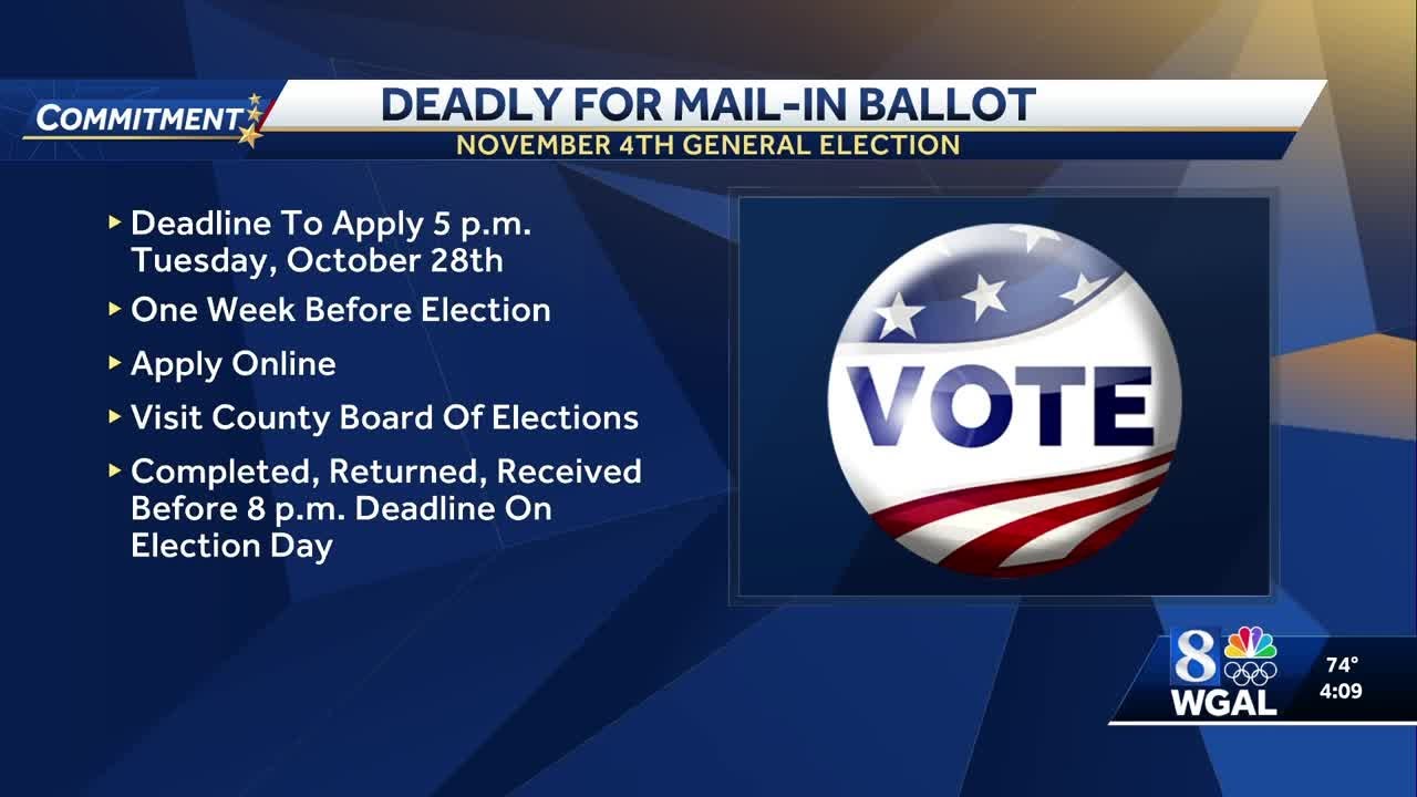 Pennsylvania mail-in voting deadline approaches