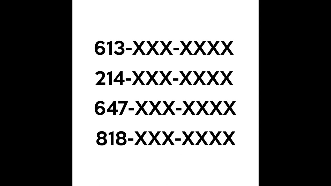 4 Phone Numbers YouTube 4 Phone Numbers YouTube