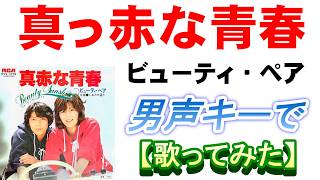 真っ赤な青春」男声キーで【歌ってみた】 ＃ビューティペア - YouTube