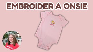 How to Embroider a Baby Onesie Machine Embroidery for Beginners with Faodail Creation