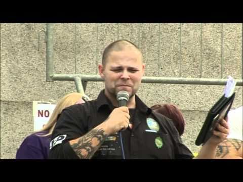 Shane Bryant of 'Fighters Against Child Abuse' spe...