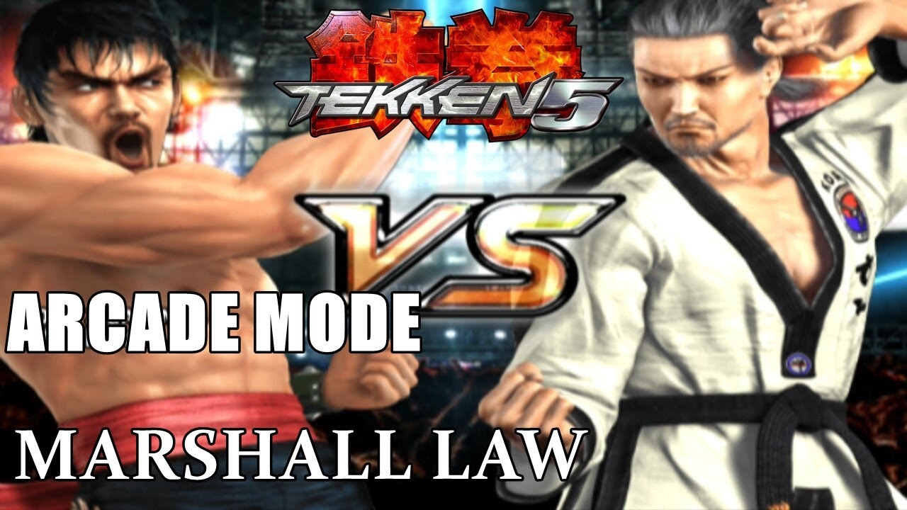 Tekken 5 - Arcade Mode Gameplay - Marshall Law | Hard Difficulty - Soul Z Gaming