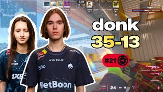 🔥 DONK 35-13 POV: FACEIT DOMINATION w/suns1de (Nuke) | 4629 ELO