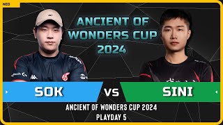 WC3 - [HU] Sok vs Sini [NE] - Playday 5 - Ancient of Wonders Cup 2024